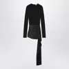 Attico Mini Dress With Thermostrass Studs And Asymmetric Hem