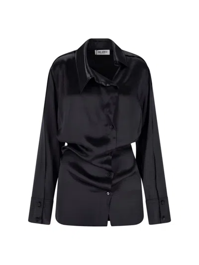 Attico Mini Chemisier Dress In Black