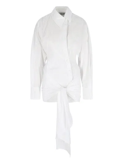 Attico Mini Chemisier Dress In White