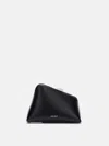 Attico Mini Midnight Clutch In Black Calfskin Leather In Black