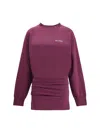 Attico Mini Cotton Dress In Purple