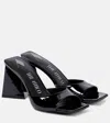 Attico Devon 85mm Patent-leather Mules In Black