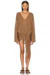 Attico Openwork Mini Dress Dresses Beige