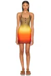 Attico Multicolor Mini Dress In Multi