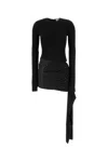Attico Mini Abito In Sablè Nero  Donna In Black