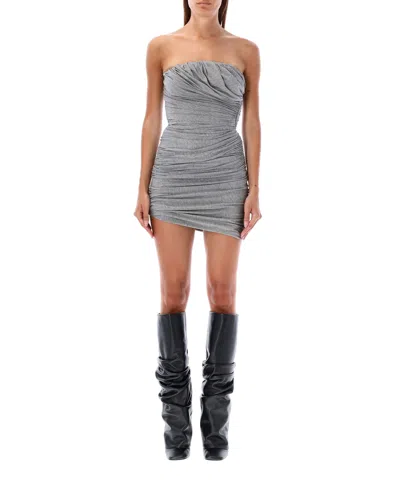 Attico Mini Dress In Gray