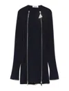 Attico Double-zip Mini Dress In Azul Oscuro