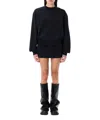 Attico Black Logo-appliqu Mini Dress In Black