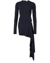 Attico Navy Blue Mini Dress In Blue