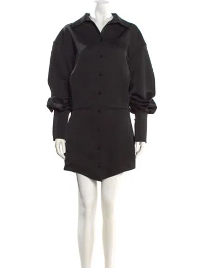 Pre-owned Attico Mini Dress In Black