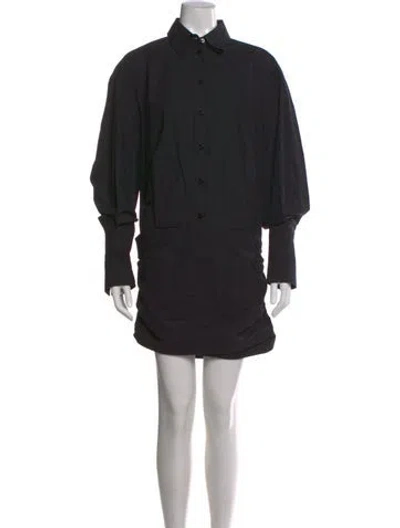 Pre-owned Attico Mini Dress In Black