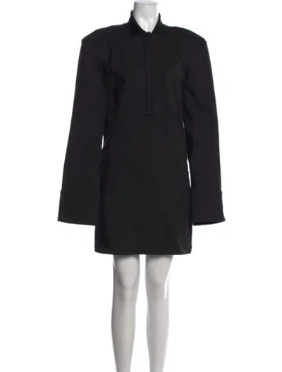 Pre-owned Attico Mini Dress In Black