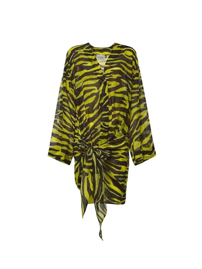 Attico Mini Dress Black/yellow