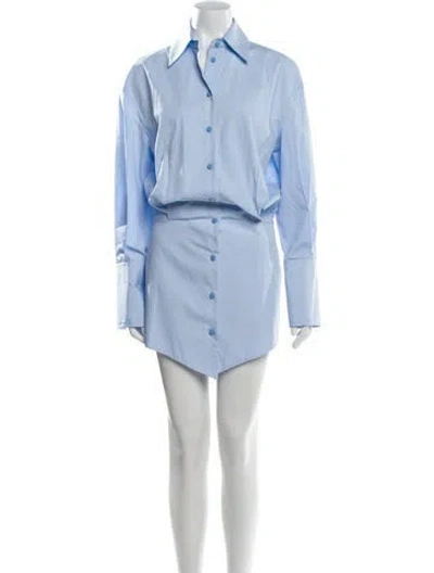 Pre-owned Attico Mini Dress In Blue