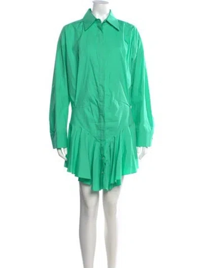 Pre-owned Attico Mini Dress In Green