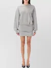 Attico The  Women Cotton Mini Dress In Gray