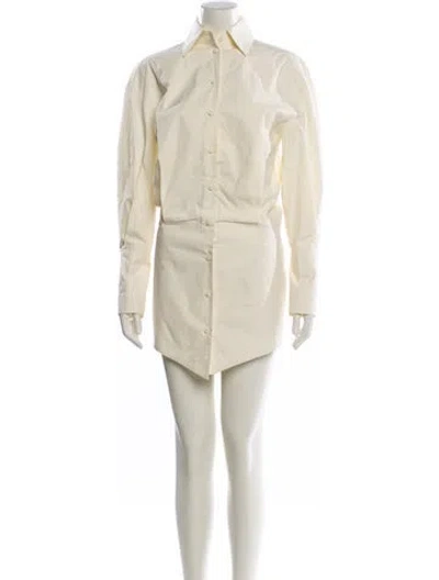 Pre-owned Attico Mini Dress In Neutral