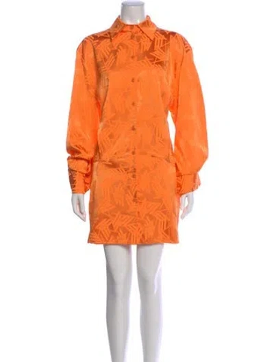 Pre-owned Attico Mini Dress In Orange