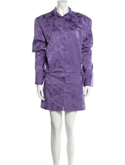 Pre-owned Attico Mini Dress In Purple