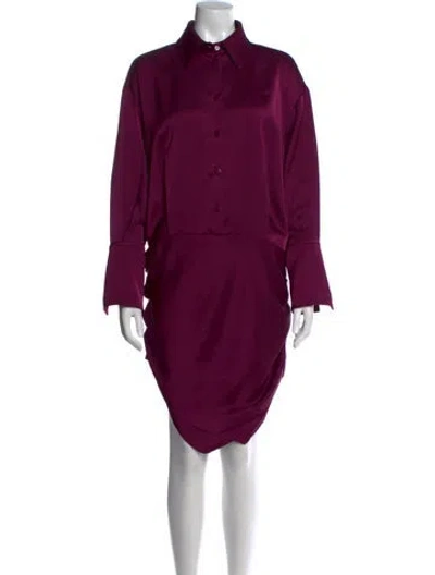 Pre-owned Attico Mini Dress In Purple