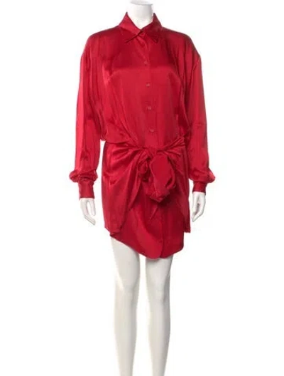 Pre-owned Attico Mini Dress In Red