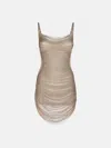 Attico Fringed Mini Dress Sheer Spaghetti Straps