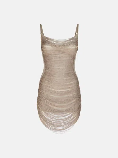 ATTICO MINI DRESS SILVER