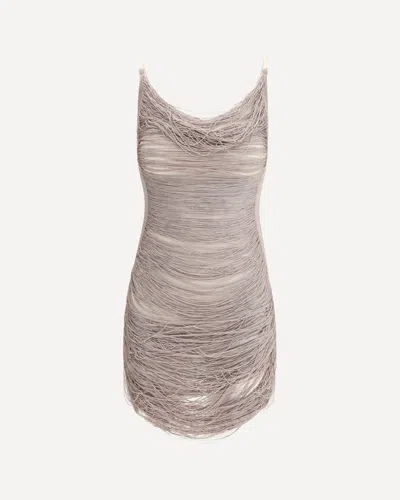 Attico Mini Dress In Neutral