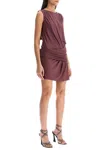 Attico Women's Mini Dress Slim Con Scollo Ampio In Mauve Scuro In Viscosa