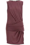 Attico Women's Mini Dress Slim Con Scollo Ampio In Mauve Scuro In Viscosa In Purple