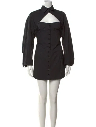 Pre-owned Attico Mini Dress W/ Tags In Black