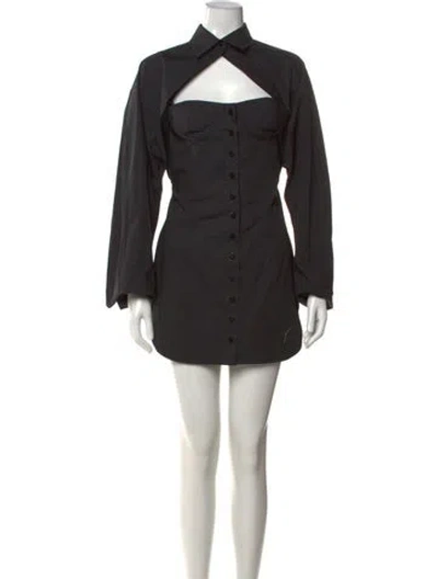 Pre-owned Attico Mini Dress W/ Tags In Black