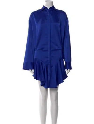 Pre-owned Attico Mini Dress W/ Tags In Blue