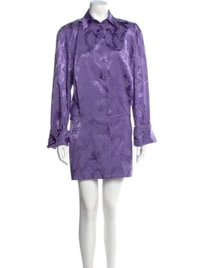 Pre-owned Attico Mini Dress W/ Tags In Purple