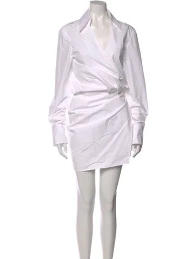 Pre-owned Attico Mini Dress In White