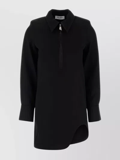 ATTICO MINI DRESS WITH LONG SLEEVES AND ASYMMETRICAL HEM