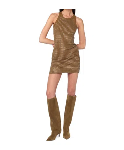 Attico Mini Dress With Rhinestones