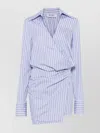 Attico Mini Dress With Stripes And Wrap Design
