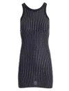 Attico Fitted Midi Dress With Shimmering Embellishments In Black