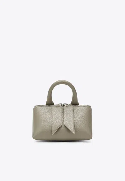 Attico Mini Friday Calf Leather Handbag In Sand