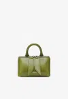 Attico Mini Friday Leather Top Handle Bag In Green