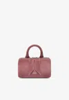 Attico Mini Friday Suede Top Handle Bag In Pink