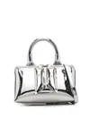Attico Metallic Finish Shoulder Bag With Adjustable Strap In Purple