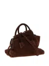 Attico Top Handle ''la Passeggiata Mini'' Light Chocolate In Brown