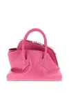 Attico Mini La Passeggiata Snake-print Tote Bag In Pink