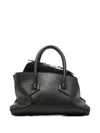 Attico Mini Bag With Structured Shape And Handles In Black