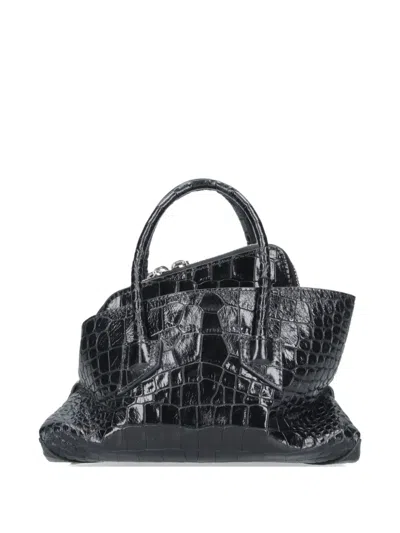 Attico Mini La Passeggiata Tote Bag In Black