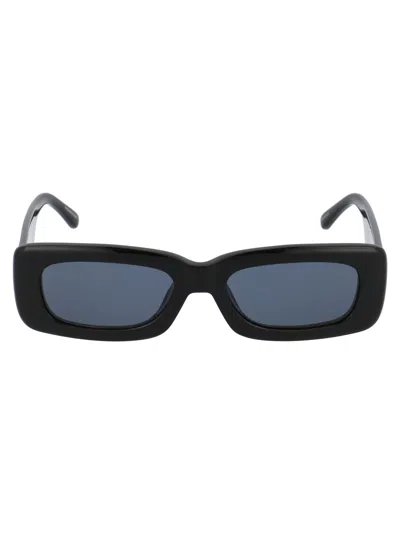 Attico Mini Marfa Sunglasses In Black/yellowgold/grey