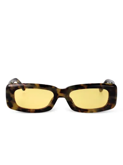 Attico Mini Marfa Sunglasses In Burgundy