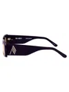 Attico Mini Marfa Sunglasses In Purple/silver/yellow